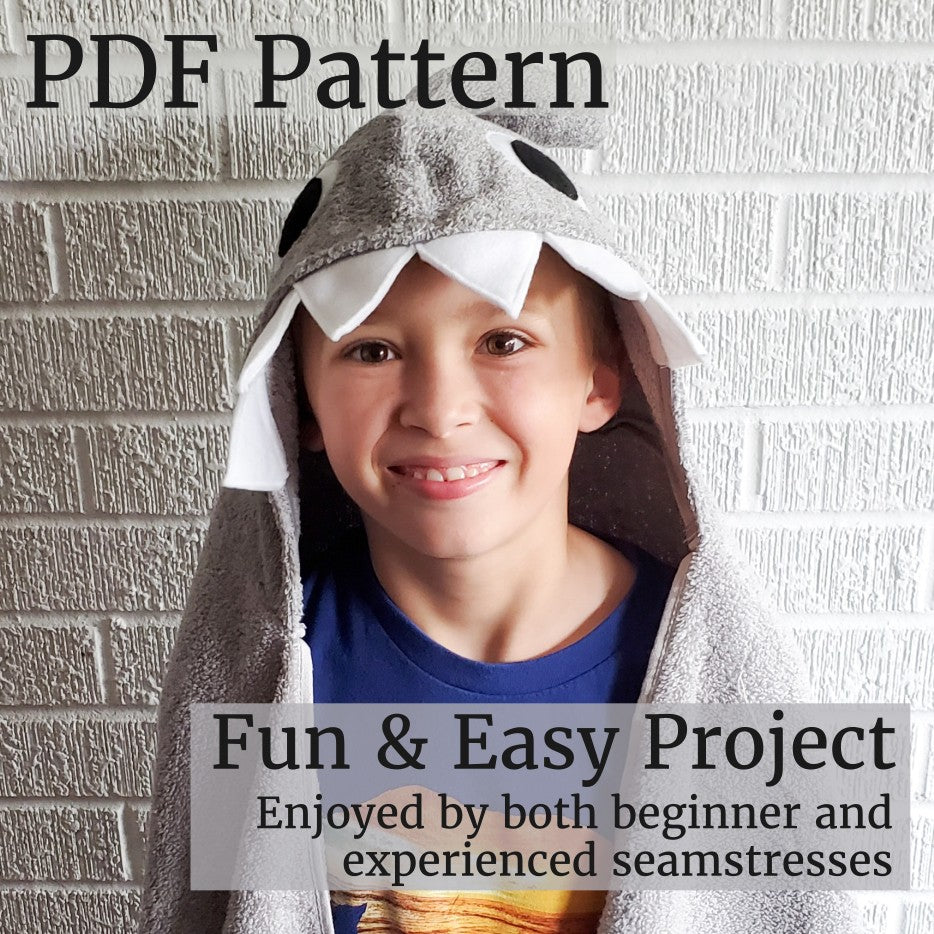 Best Seller Bundle - Animal Hooded Towel Sewing Pattern Group - Shark Puppy Horse Monster - Kids Bath Towel Patterns - PDF Instant Download