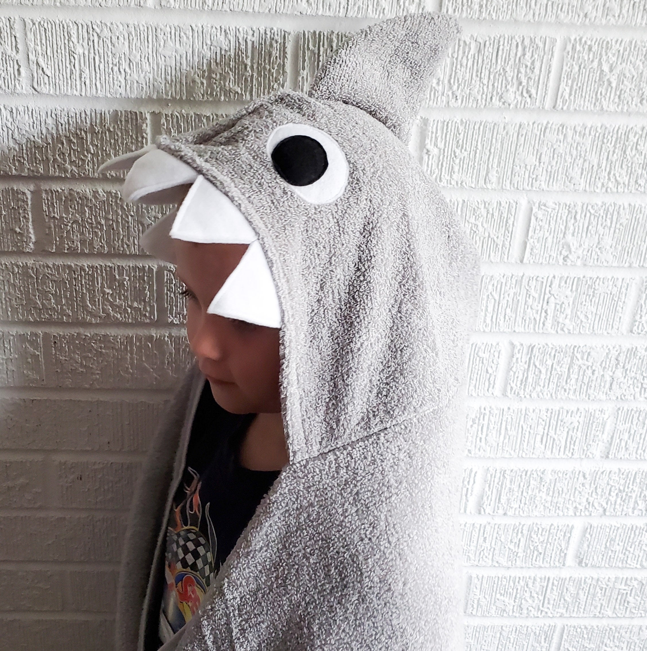 Sewing Pattern, Shark Hooded Towel - Digital Download