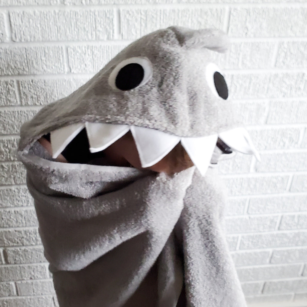 Sewing Pattern, Shark Hooded Towel - Digital Download