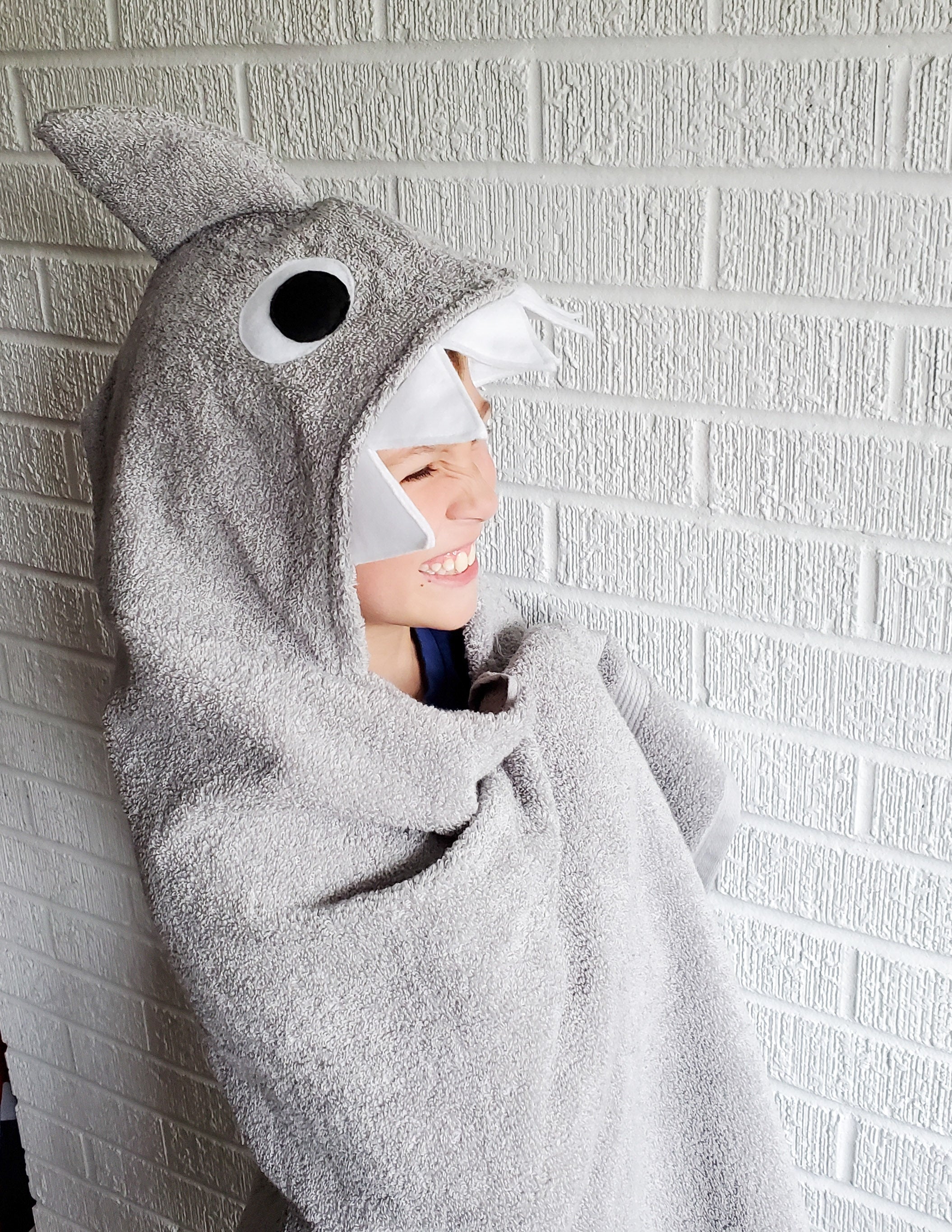 Sewing Pattern, Shark Hooded Towel - Digital Download