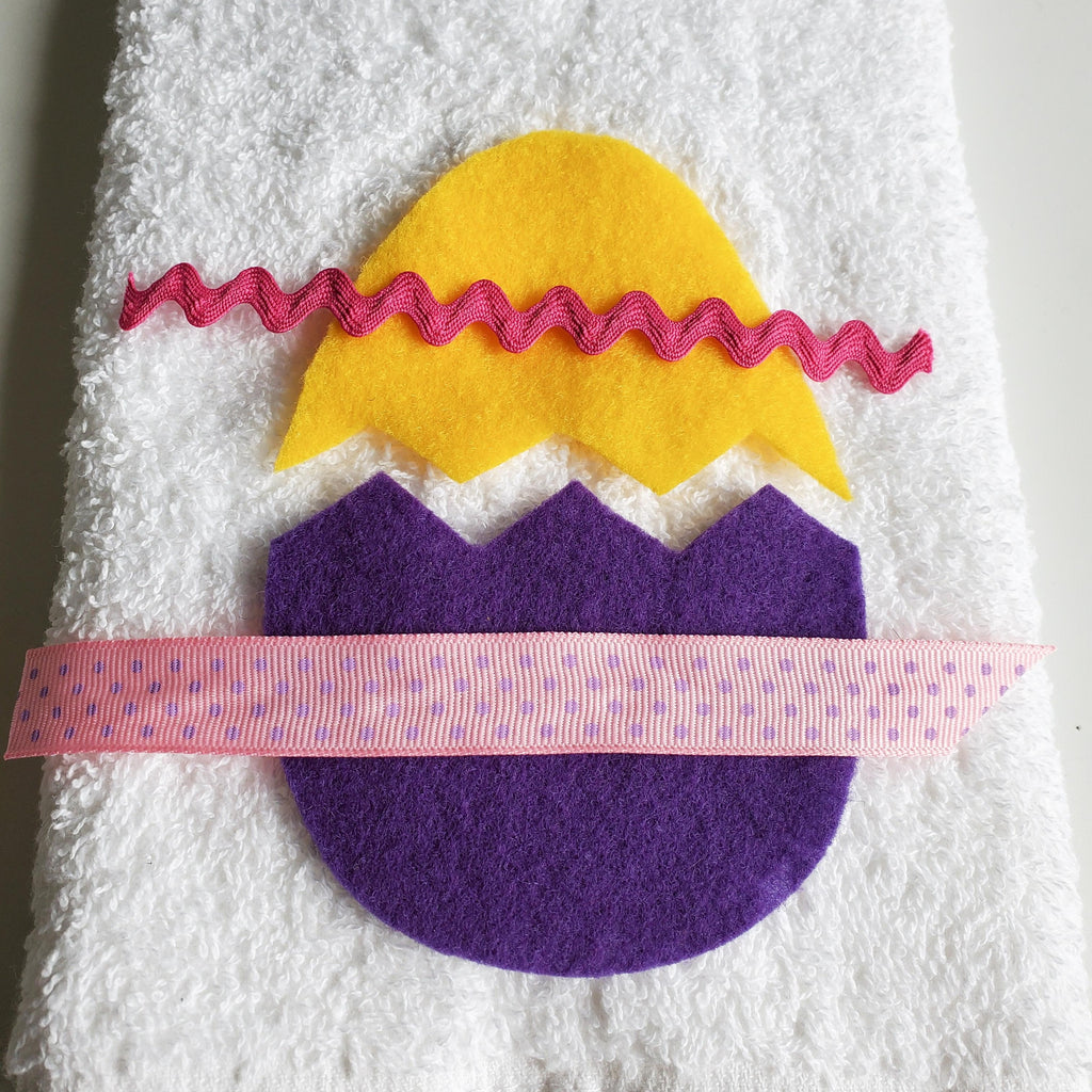 Sewing Pattern, Easter Egg Applique for Towel