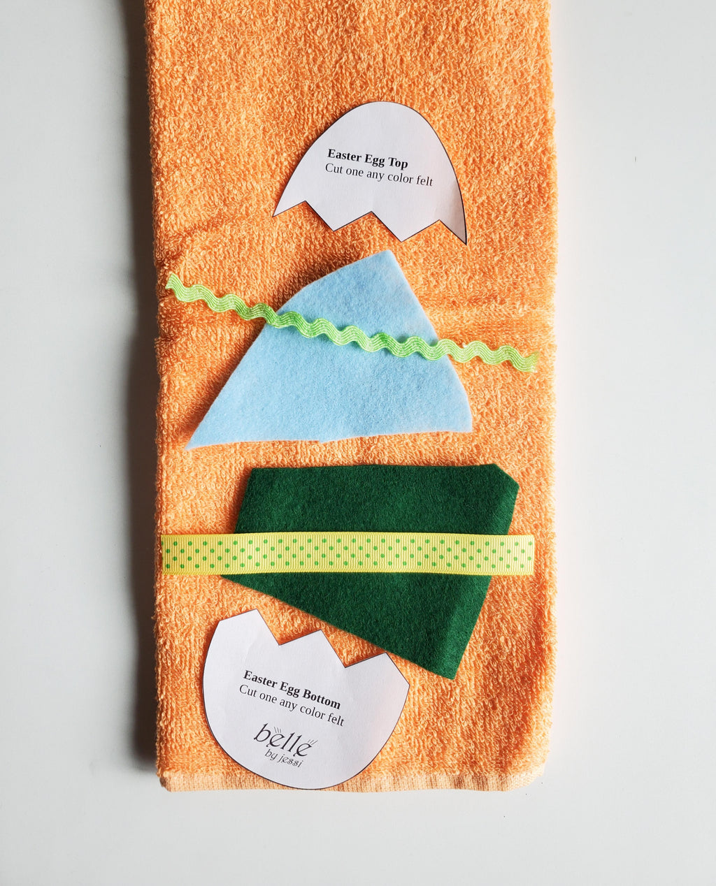 Sewing Pattern, Easter Egg Applique for Towel