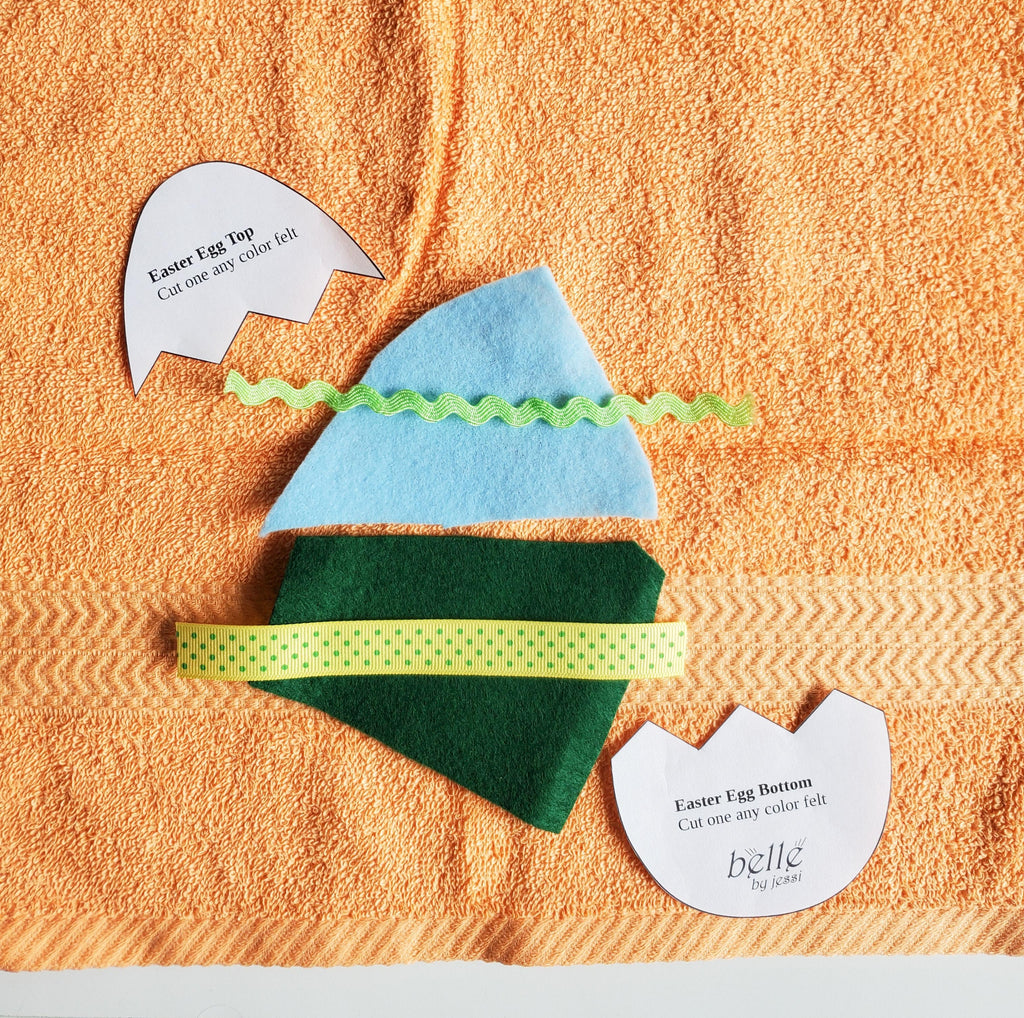Sewing Pattern, Easter Egg Applique for Towel