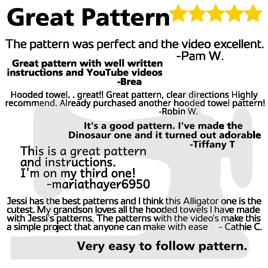 Sewing Pattern, Easter Egg Applique for Towel