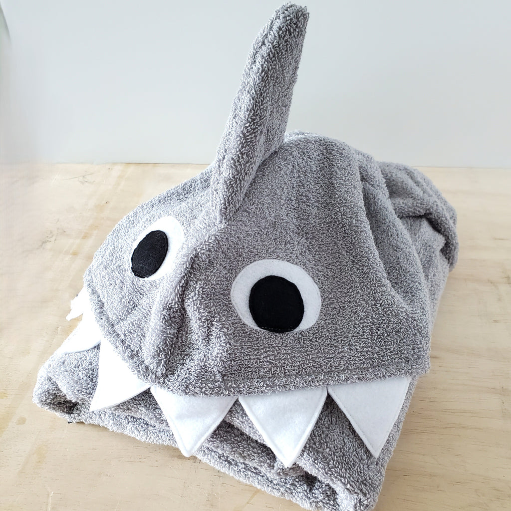 Sewing Pattern, Shark Hooded Towel - Digital Download