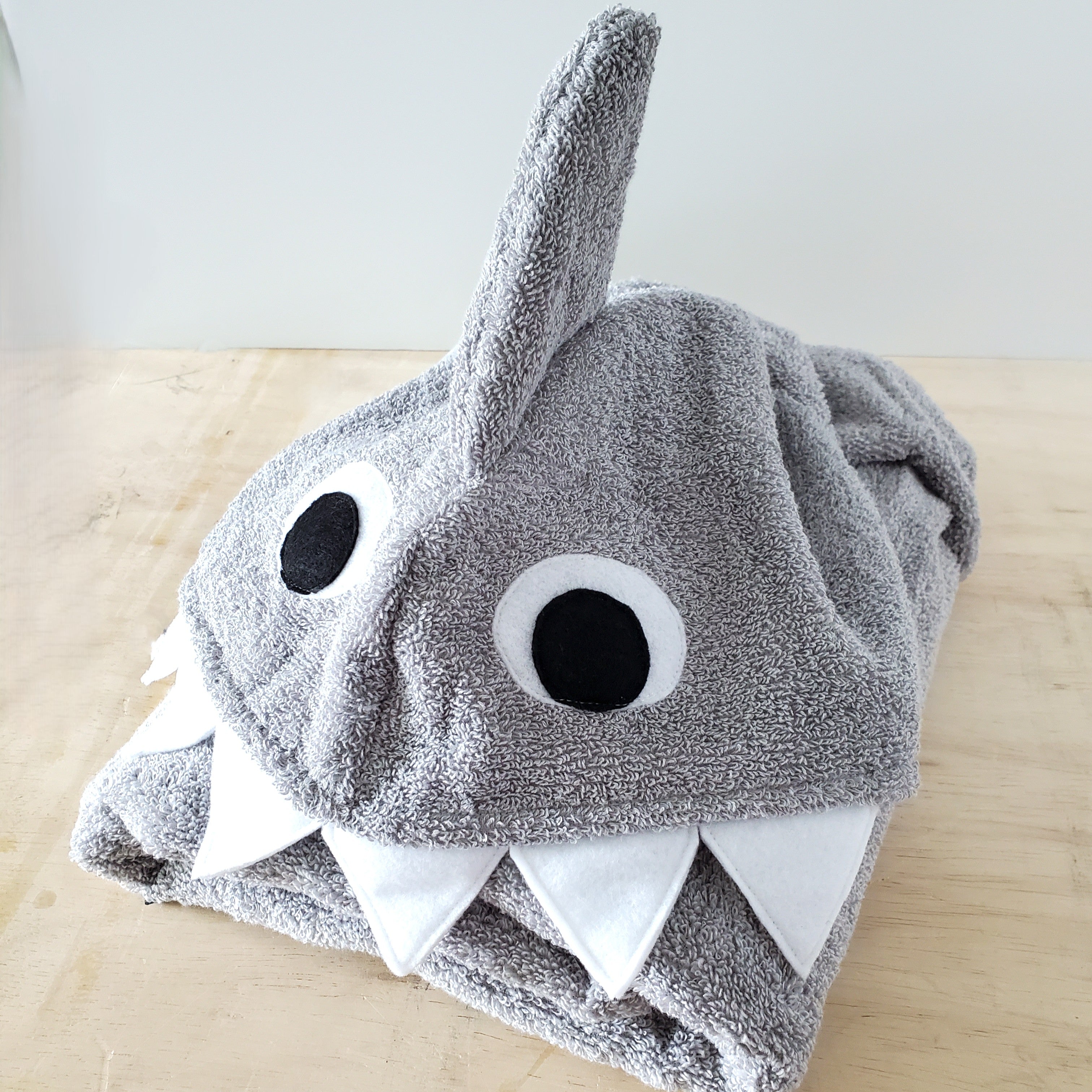 Sewing Pattern, Shark Hooded Towel - Digital Download