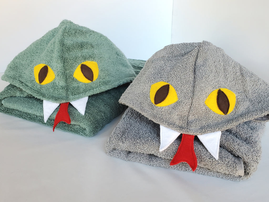 Sewing Pattern, Snake Hooded Towel - Digital Download