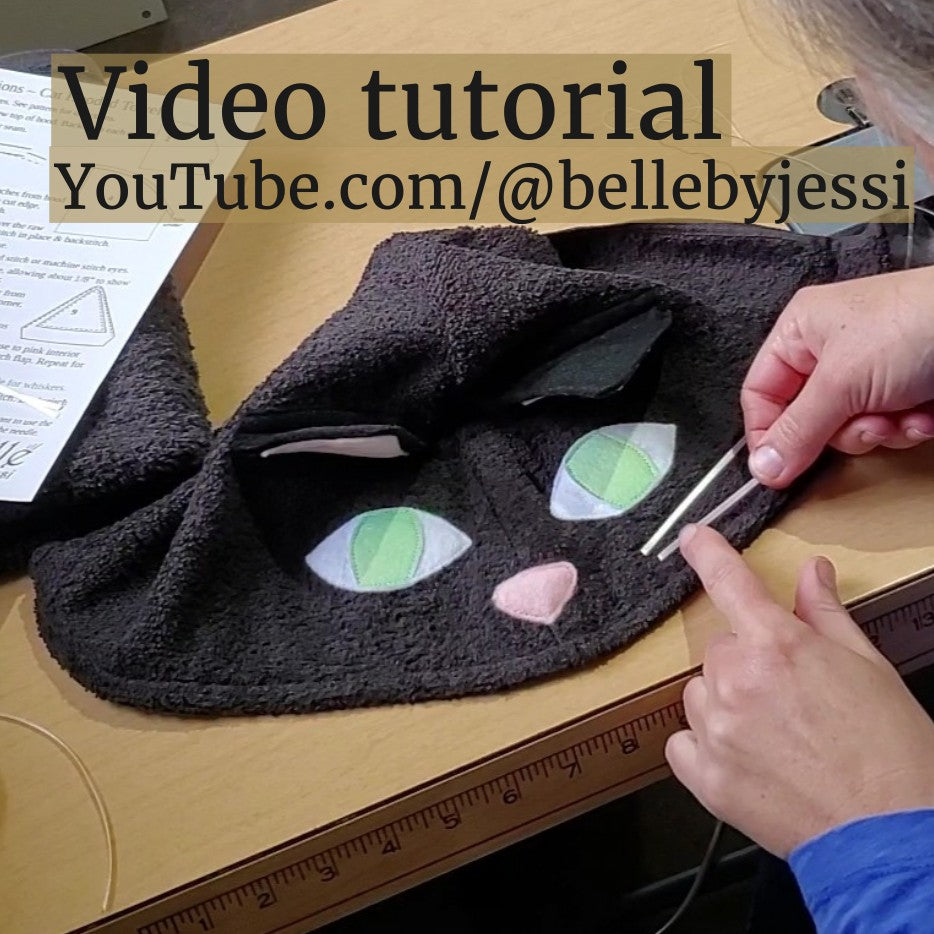 Sewing Pattern, Cat Hooded Towel - Digital Download