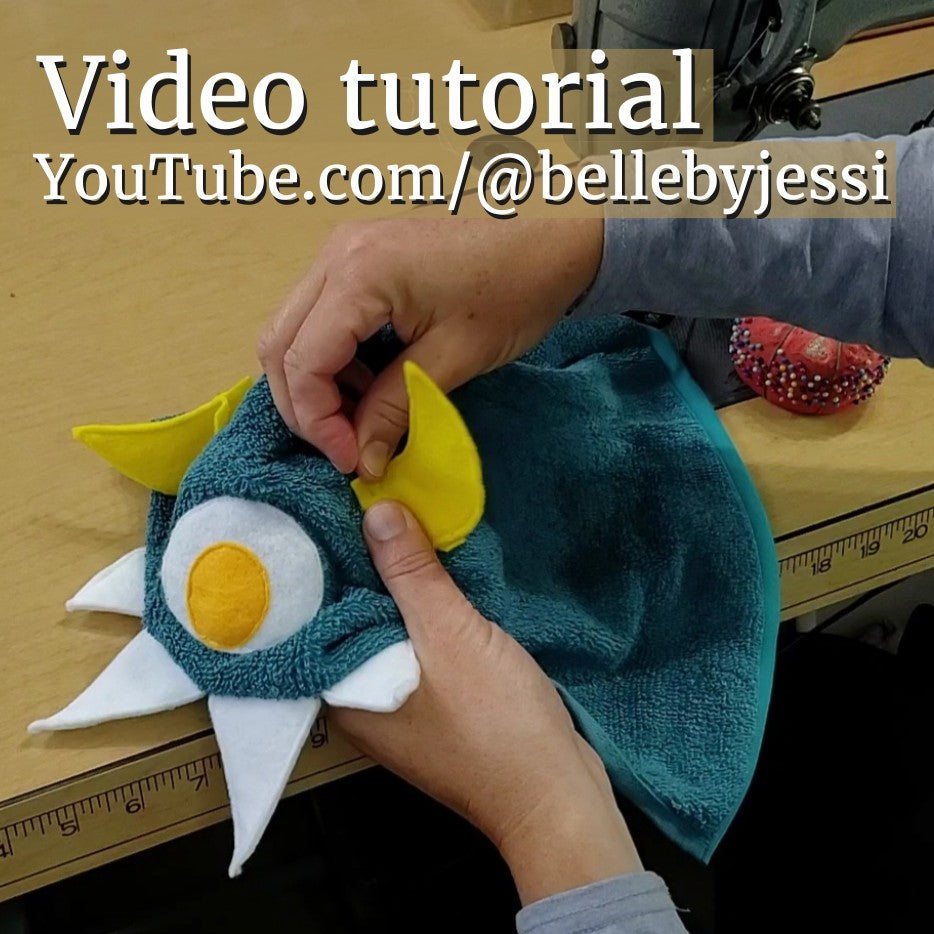 Sewing Pattern, Monster Hooded Towel - Digital Download