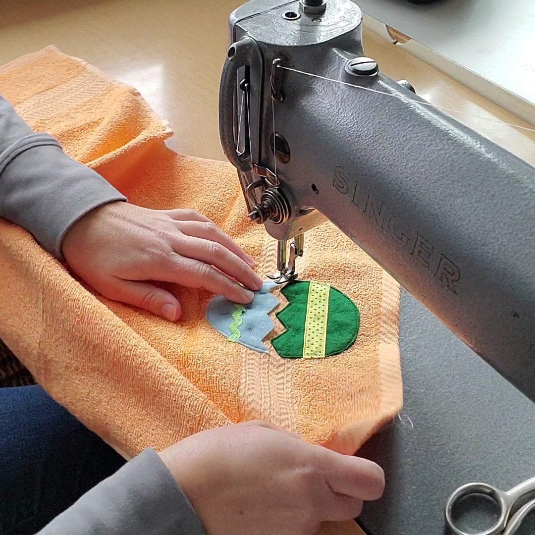 Sewing Pattern, Easter Egg Applique for Towel