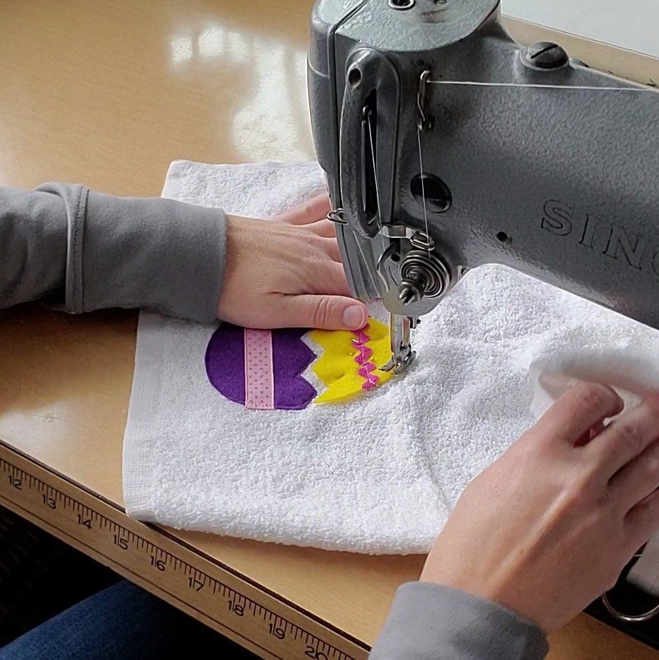 Sewing Pattern, Easter Egg Applique for Towel