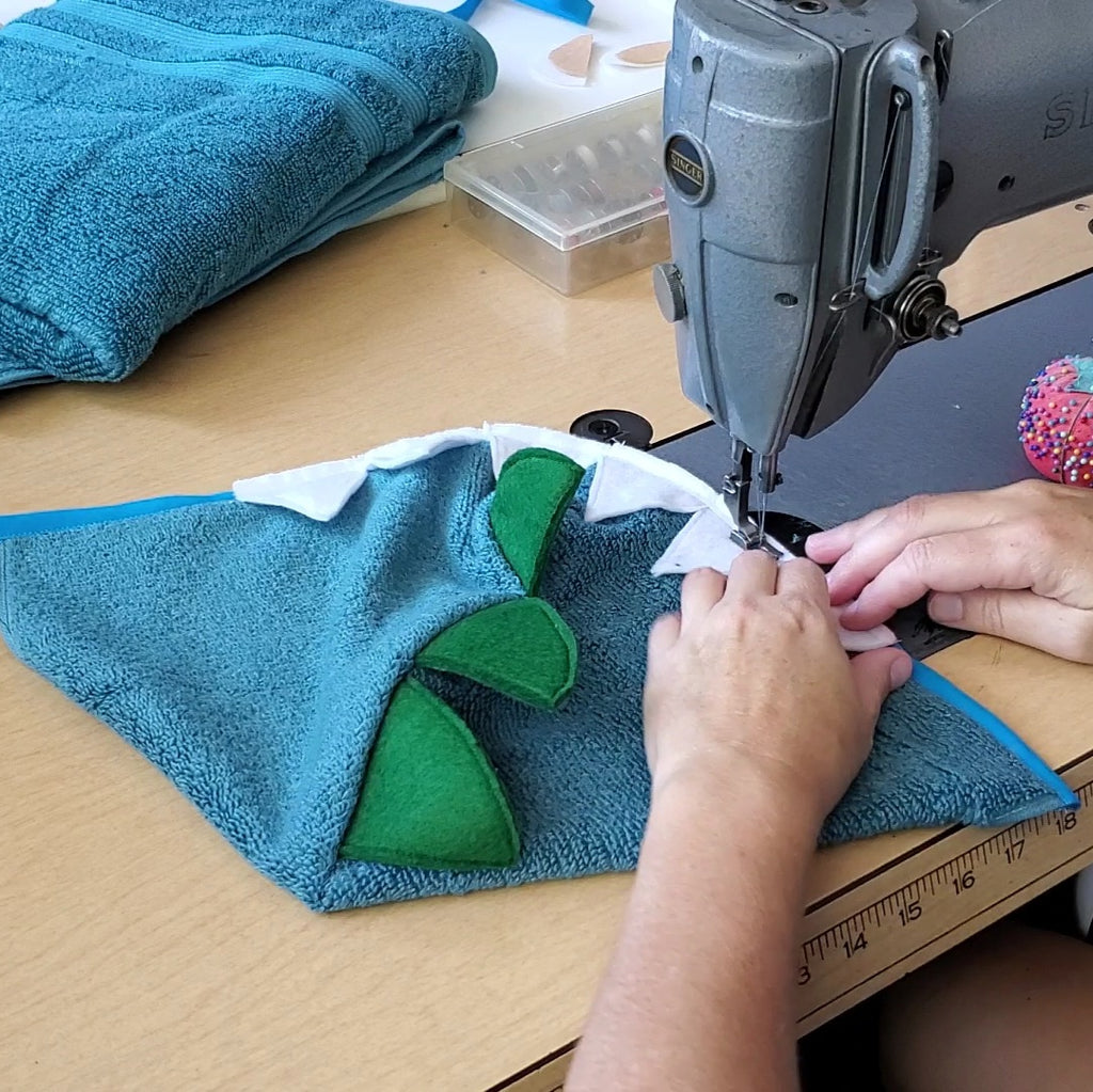 Sewing Pattern, Dinosaur Hooded Towel - Digital Download