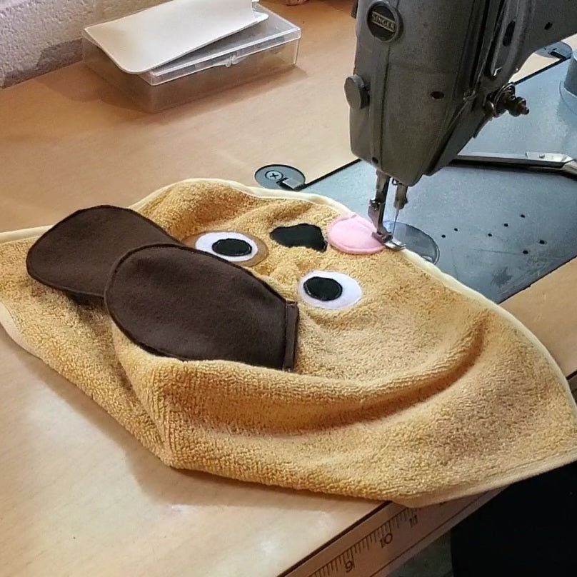 Sewing Pattern, Puppy Hooded Towel - Digital Download