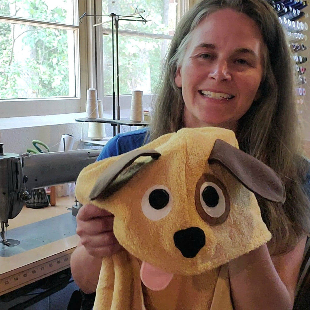Sewing Pattern, Puppy Hooded Towel - Digital Download