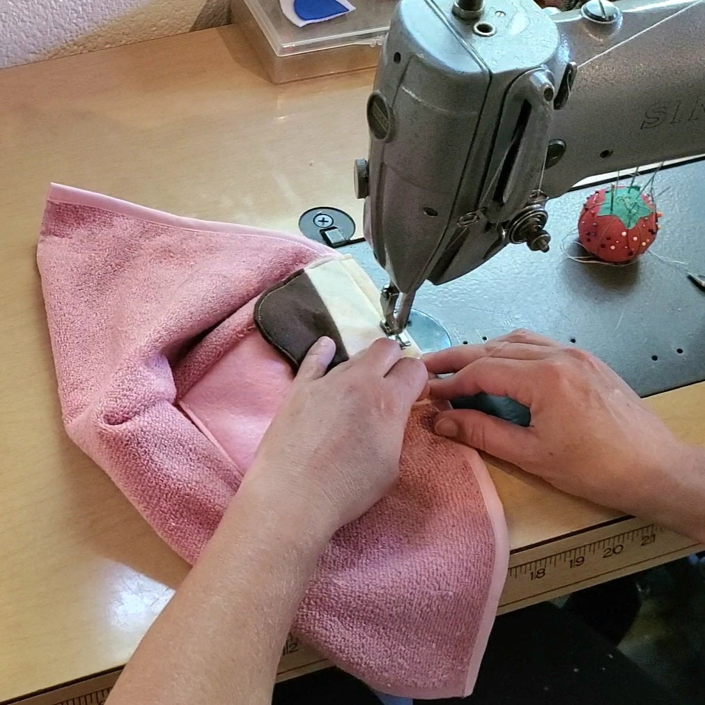 Sewing Pattern, Flamingo Hooded Towel - Digital Download