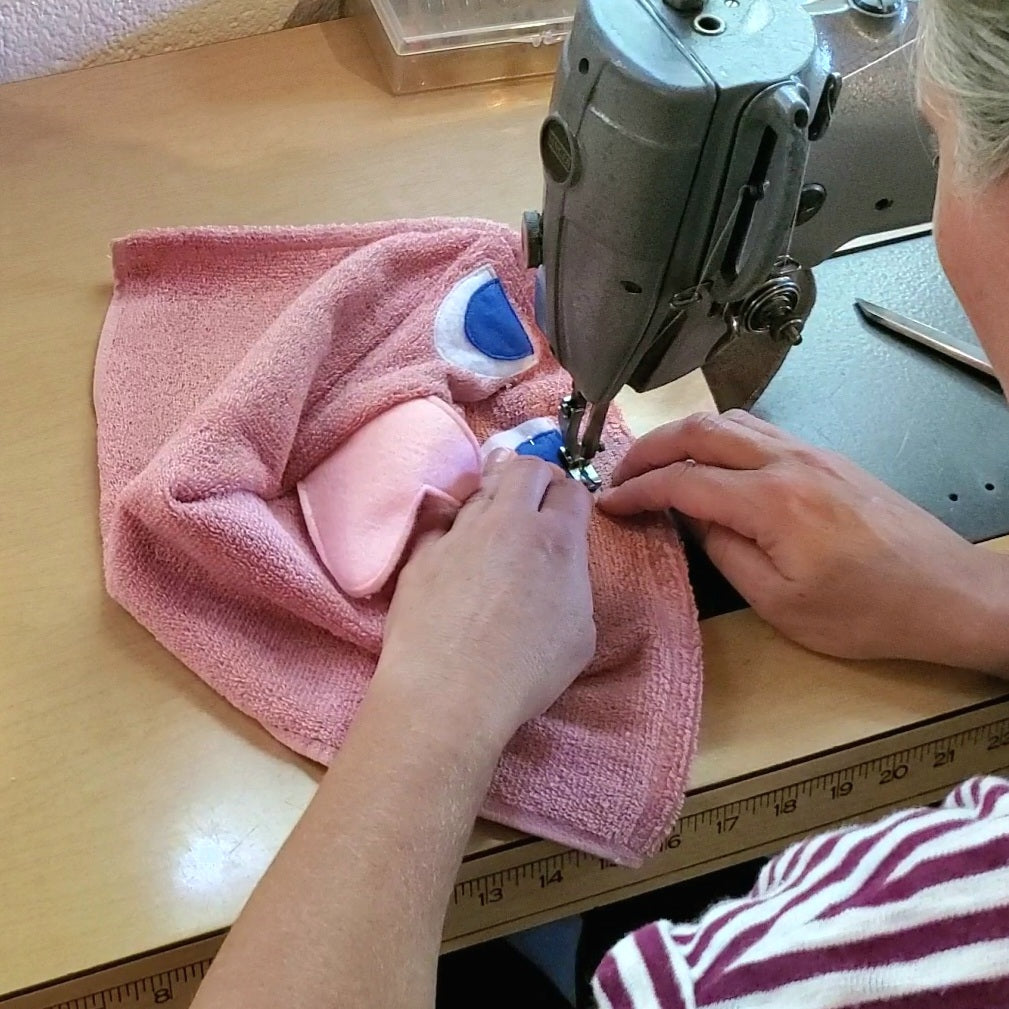 Sewing Pattern, Flamingo Hooded Towel - Digital Download
