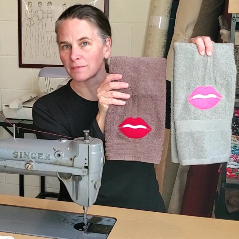 Sewing Pattern - Digital Download, Lip Applique for Towel