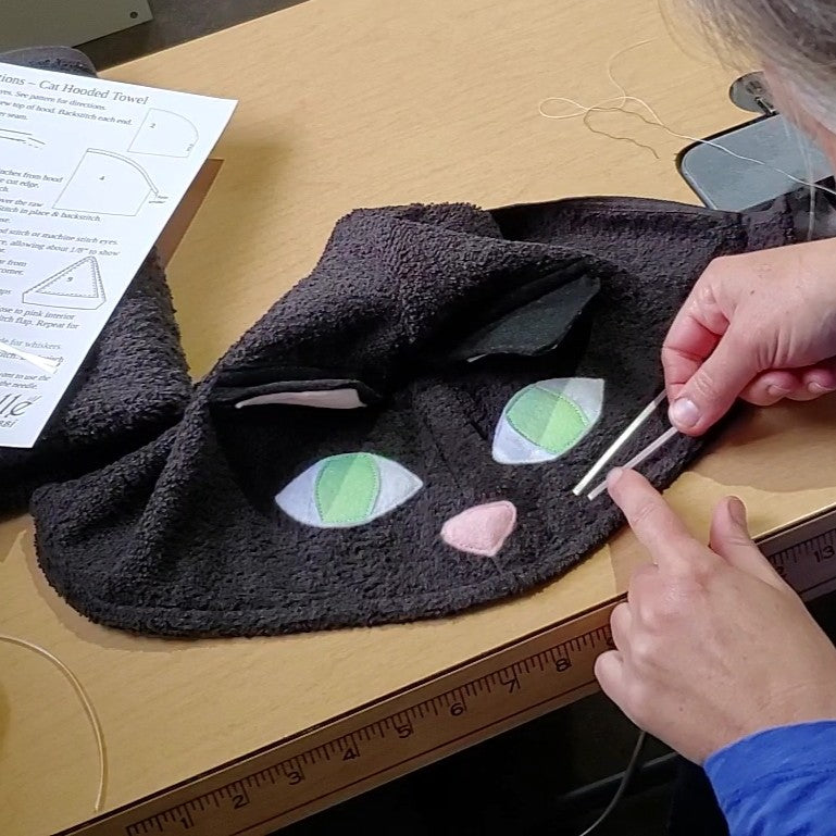 Sewing Pattern, Cat Hooded Towel - Digital Download