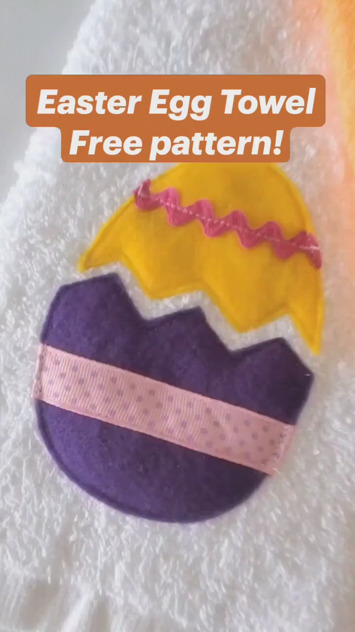 Sewing Pattern, Easter Egg Applique for Towel
